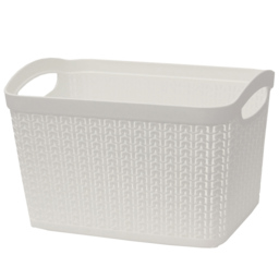 JVL Loop 6.6L White Storage Basket - thumbnail 1