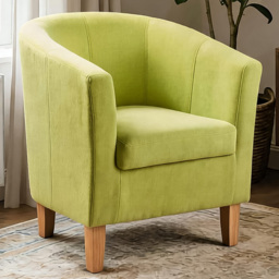Home Source Bedford Green Small Padded Tub Armchair - thumbnail 1