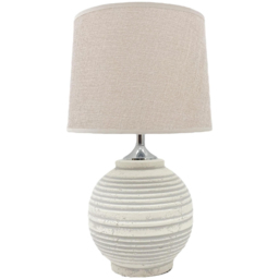 Acacia Home Fabric Shade Round Pot Shape Table Lamp - thumbnail 1