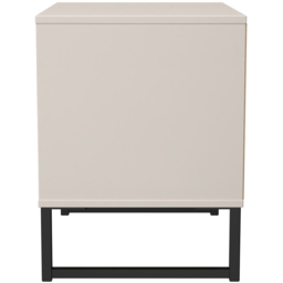 Crowndale Fluted 2 Drawer Kashmir Matt Side Table Ready Assembled - thumbnail 3