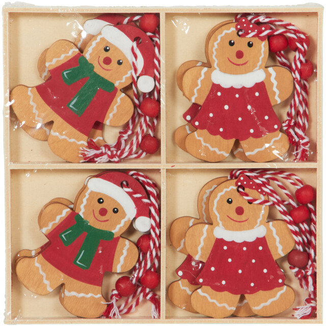Candy Cane Lane Wooden Gingerbread Characters 12 Pack - image 1