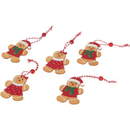 Candy Cane Lane Wooden Gingerbread Characters 12 Pack - thumbnail 2
