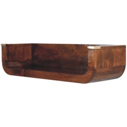 Artisan Furniture Indira Chestnut Single Shelf Solid Wood Floating Console Table - thumbnail 4