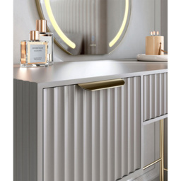 CARME Home Lara Mocha 3 Drawer Dressing Table - thumbnail 3