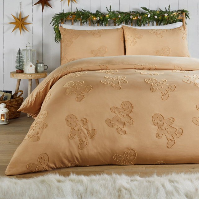 Duvet Day Gingerbread Tufted Soft Touch Double Reversible Duvet Set - image 1