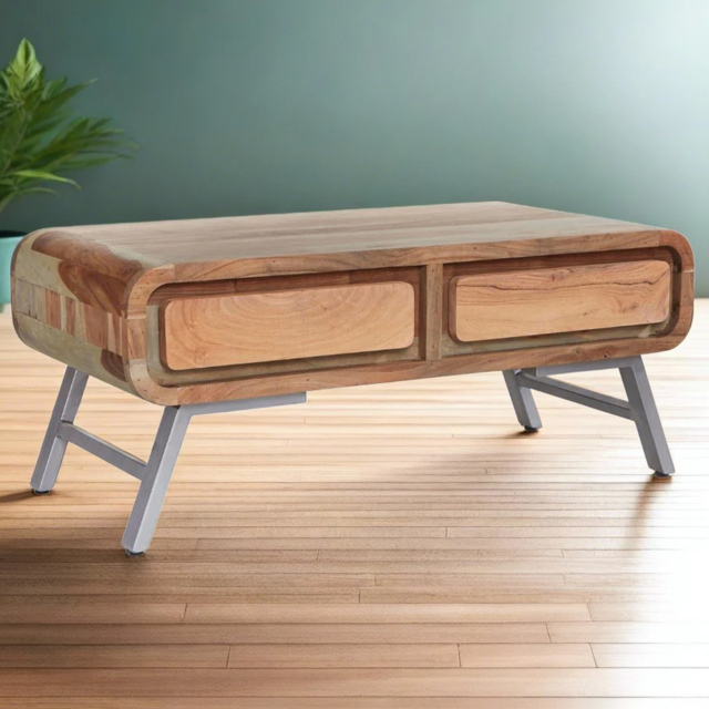 Brooklyn 2 Drawer Hardwood Coffee Table - image 1