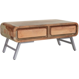 Brooklyn 2 Drawer Hardwood Coffee Table - thumbnail 2