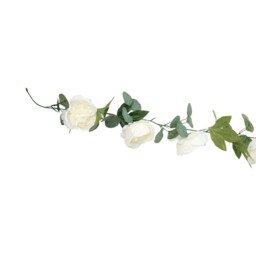Artificial Big Rose Garland Ivory - thumbnail 2