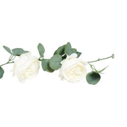 Artificial Big Rose Garland Ivory - thumbnail 4