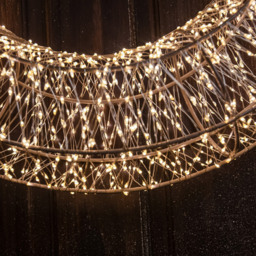 The Christmas Centre 10000 Warm White Micro LED Gold Light-Up Wreath 2.9ft - thumbnail 2