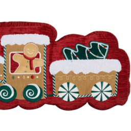 Red Gingerbread Train Cushion - thumbnail 4