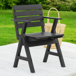 AMATA Usma Black Wooden Chair - thumbnail 1