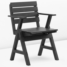 AMATA Usma Black Wooden Chair - thumbnail 2
