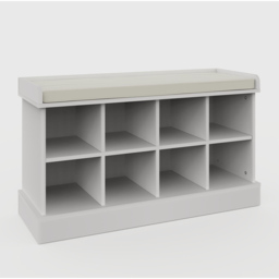 GFW Kempton 2 Tier White Shoe Bench - thumbnail 2