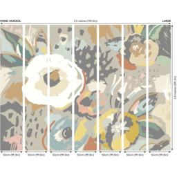 Origin Murals Abstract Floral Grey Wall Mural - thumbnail 3