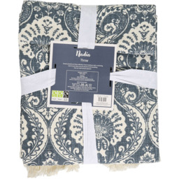 Nadia Printed Throw Blue - thumbnail 2