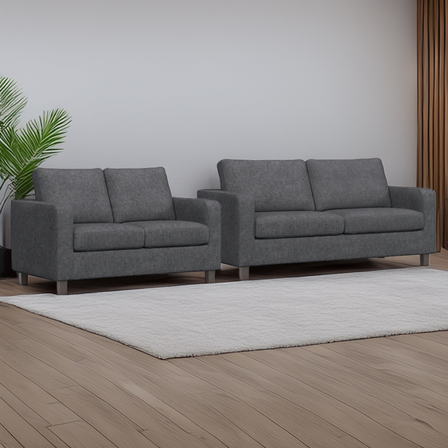 York Grey Turin 5 Seater Sofa Suite - image 1