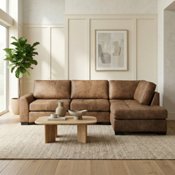Mayfair Large Corner Sofa Brown Right-hand - thumbnail 3