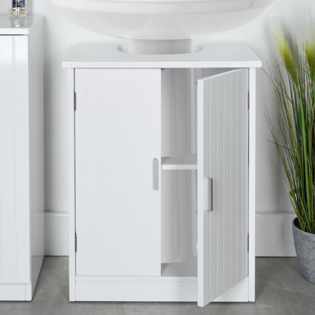 New England Gloss Sink Unit - White - image 1
