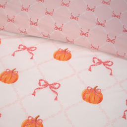 Pretty Bow Pumpkins Duvet Set Blush Superking - thumbnail 4
