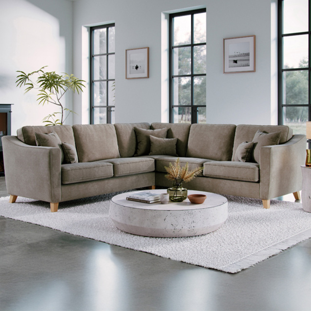 Marlon City Fossil 4 Seater Corner Sofa - image 1