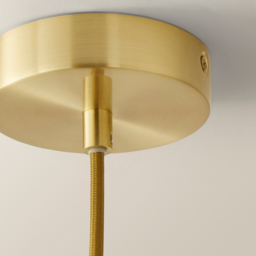 ValueLights Sookie LED Alabaster Glass Brushed Gold Capped Ceiling Pendant Light - thumbnail 4