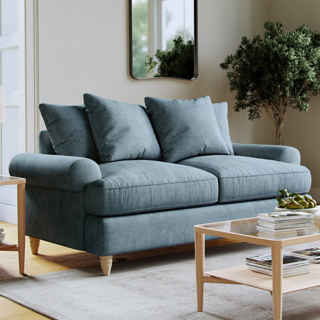 Clara Faro 9 Blue 2 Seater Medium Agmamito Sofa - image 1