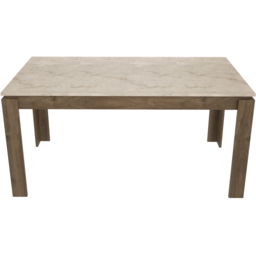Decorotika Manhattan 6 Seater Walnut Traverter Dining Table - thumbnail 3