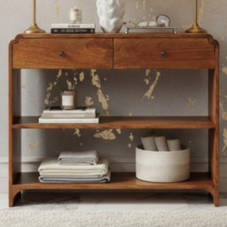 Artisan Furniture Ellington Brown 2 Drawer 2 Shelf Solid Wood Console Table