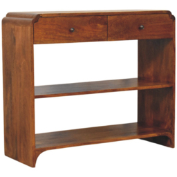 Artisan Furniture Ellington Brown 2 Drawer 2 Shelf Solid Wood Console Table - thumbnail 3