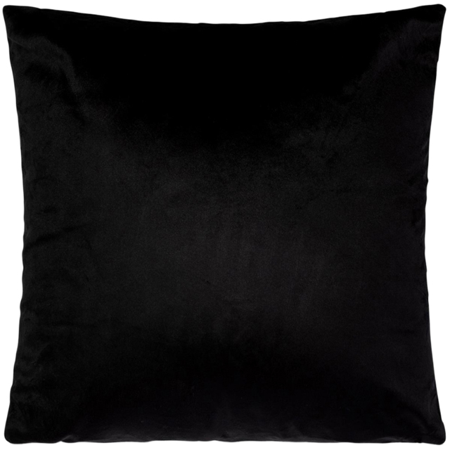 Alan Symonds Plain Velvet Black Cushion with Polyester Filled Pad 45 x 45cm 4 Pack