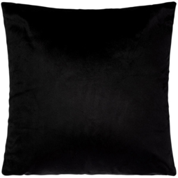 Alan Symonds Plain Velvet Black Cushion with Polyester Filled Pad 45 x 45cm 4 Pack