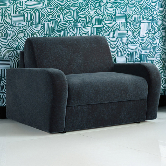 Jay-Be Deco Cosy Chenille Cobalt Snuggler Sofa Bed with e-Sprung Mattress - image 1