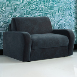Jay-Be Deco Cosy Chenille Cobalt Snuggler Sofa Bed with e-Sprung Mattress - thumbnail 1
