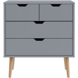 GFW Nyborg 4 Drawer Dark Grey Chest of Drawers - thumbnail 3