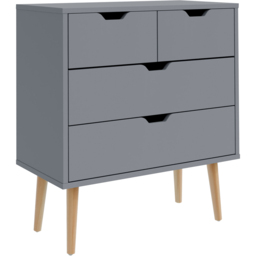 GFW Nyborg 4 Drawer Dark Grey Chest of Drawers - thumbnail 2