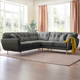 Opry Faro 4 Seater Button Back Slate Left Hand Corner Sofa