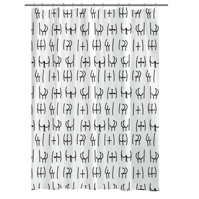 Clear and Black Shower Curtain 180 x 180cm - image 1