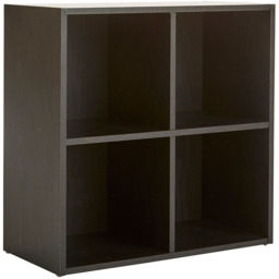 Home Source Black 4 Cube Storage Shelf Unit - thumbnail 2