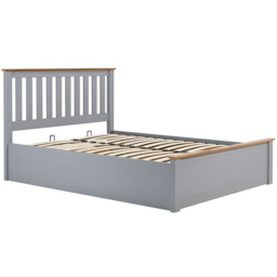 Phoenix Small Double Stone Grey Ottoman Bed - thumbnail 2