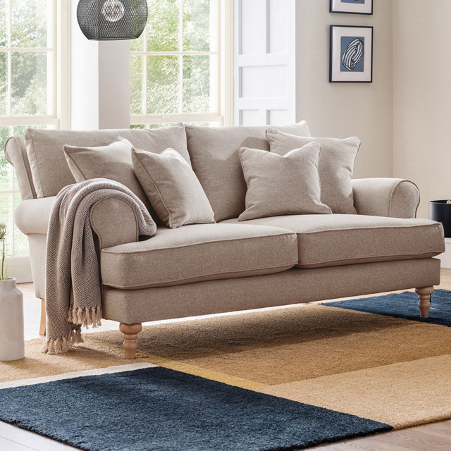 Eastwood Faro 2 Seater Small Beige Sofa - image 1