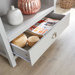Home Storage Avon 4 Shelf Single Drawer Grey Bookcase - thumbnail 3
