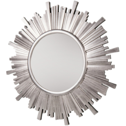 Starburst Metallic Stepped Edge Mirror Silver - thumbnail 3