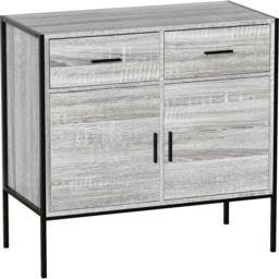 VIDA DESIGNS Brooklyn 2 Door 2 Drawer Grey Sideboard - thumbnail 2