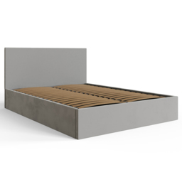 GFW Charcoal Grey Small Double Velvet End Lift Ottoman Bed - thumbnail 4