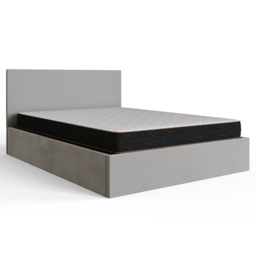 GFW Charcoal Grey Small Double Velvet End Lift Ottoman Bed - thumbnail 2
