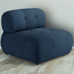 Reese Midnight Blue Boucle Fabric Accent Chair