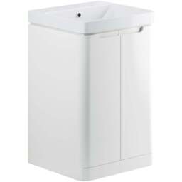 Bathstore Amalfi 2 Door White Floor Standing Cloakroom Basin Unit