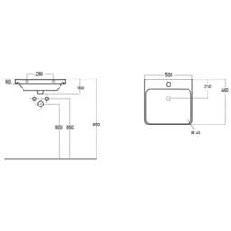 Bathstore Amalfi 2 Door White Floor Standing Cloakroom Basin Unit - thumbnail 4