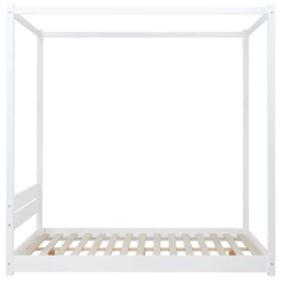 Darwin King Size White Four Poster Bed - thumbnail 4